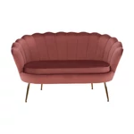 Kép 10/19 - Pad Art-deco stílusban, rózsaszín Velvet anyag/gold chróm-arany, NOBLIN
