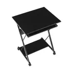 Kép 11/13 - Mozgatható számítógépasztal/Gamer asztal kerekekkel, fekete, TARAK