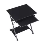 Kép 12/13 - Mozgatható számítógépasztal/Gamer asztal kerekekkel, fekete, TARAK