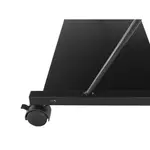 Kép 5/13 - Mozgatható számítógépasztal/Gamer asztal kerekekkel, fekete, TARAK