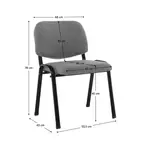 Kép 17/18 - Irodai szék, szürke, ISO 2 NEW