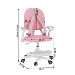 Kép 19/19 - Növekvő szék alappal és pántokkal, rózsaszín/fehér, ANAIS