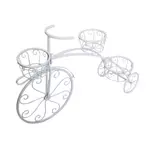 Kép 2/7 - Kerékpár alakú RETRO virágcserép, fehér, PAVAR