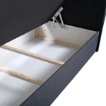 Kép 4/6 - Boxspring ágy, 140x200, szürke, STAR