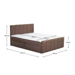 Kép 8/8 - Boxspring ágy, 140x200, barna, STAR