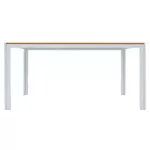Kép 9/18 - Kerti asztal, fehér acél/tölgy, BONTO
