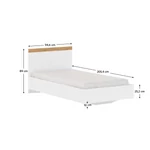 Kép 4/5 - VILGO 90x200-as fehér ágy képek