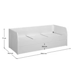 Kép 2/4 - ERODIN 90x200-as fehér ágy