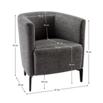 Kép 12/13 - Design fotel, szürke/fekete, KAPY