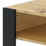 Kép 5/5 - Dohányzóasztal, artisan tölgy/fekete, CARA 2