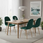 Kép 3/3 - smaragd Velvet szövet/bükk