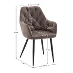 Kép 7/7 - barna Velvet szövet