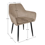 Kép 5/5 - szürkésbarna Taupe Velvet anyag