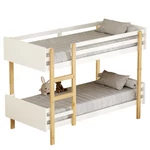 Kép 1/14 - Emeletes ágy, 90x200, tölgy/fehér, DAMLA