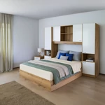 Kép 1/15 - Ágy felépítménnyel, 160x200, fehér magasfényű HG, MILAGA