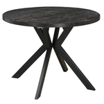 Kép 1/12 - Kihúzható étkezőasztal, sötét beton/fekete, 100-250x75,5 cm, LUKOS