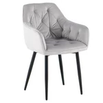 Kép 1/3 - Dizájnos fotel, sötétszürke Velvet szövet, FEDRIS 2 NEW