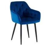Kép 1/3 - Dizájnos fotel, kék Velvet szövet, FEDRIS 2 NEW
