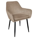 Kép 1/5 - Dizájnos fotel, szürkésbarna Taupe Velvet anyag, ZIRKON NEW