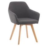 Kép 1/10 - Dizájnos fotel, sötétszürke/bükk, CLORIN 2 NEW
