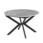 Kép 1/12 - Kihúzható étkezőasztal, beton/fekete, 120x120-160x75 cm, ABERO TYP 2