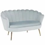 Kép 1/19 - Pad Art-deco stílusban, szürke-kék Velvet anyag/gold chróm-arany, NOBLIN