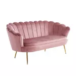 Kép 1/2 - Luxus heverő, 2,5-es ülés, rózsaszín/arany, Art-deco, NOBLIN