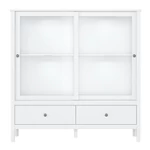 Kép 1/5 - Alacsony vitrin 2W2S, fehér, OLJE