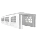 Kép 1/3 - Kerti party sátor, fehér, 3x9 m, TEKNO NEW TYP 3 + 8 oldalsó résszel
