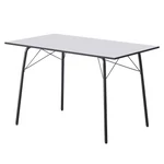 Kép 1/7 - Étkezőasztal, fehér/fekete, 120x75x75 cm, NALAK TYP 2