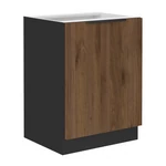 Kép 1/7 - Alsó szekrény, okapi dió/fekete, MENZO 60 D 1F BB