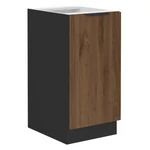 Kép 1/7 - Alsó szekrény, okapi dió/fekete, MENZO 40 D 1F BB