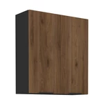 Kép 1/7 - Felső szekrény, okapi dió/fekete, MENZO 80 G-90 2F