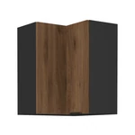 Kép 1/7 - Felső sarokszekrény okapi dió/fekete, MENZO 60x60 GN-72 2F