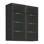 Kép 1/7 - Felső szekrény, fekete, ARAKA/MENZO/SIBER 80 GS-90 2F