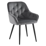 Kép 1/6 - Design fotel, szürke Velvet szövet, VERIO