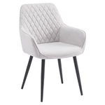Kép 1/6 - Design fotel, világosszürke/fekete, OSKOR