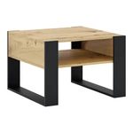 Kép 1/5 - Dohányzóasztal, artisan tölgy/fekete, CARA 2
