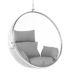Kép 1/14 - Függő fotel, átlátszó/ezüst/szürke, BUBBLE NEW TYP 1