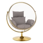 Kép 1/19 - Függő fotel állvánnyal, átlátszó/arany/szürke, BUBBLE NEW TYP 2