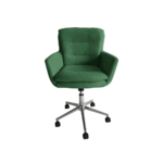 Kép 3/4 - Irodai szék, anyag smaragd/króm, KAILA