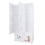 Kép 6/10 - Gyerek moduláris szekrény, fehér/barna minta, KIRBY