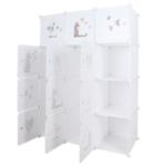 Kép 6/6 - Gyerek moduláris szekrény, fehér/barna gyerek minta, KITARO