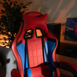 Kép 21/31 - Irodai/gamer szék, kék/piros, SPIDEX