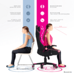 Kép 2/7 - Irodai/gamer szék, rózsaszín/fehér, PINKY
