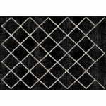 Kép 1/3 - Szőnyeg, fekete/minta, 67x120 cm, MATES TYP 1