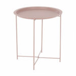 Kép 9/27 - Kisasztal levehető tálcával, nude rózsaszín, RENDER