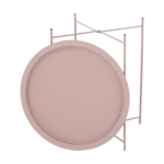 Kép 7/27 - Kisasztal levehető tálcával, nude rózsaszín, RENDER