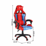 Kép 22/31 - Irodai/gamer szék, kék/piros, SPIDEX