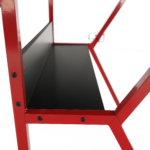 Kép 9/16 - Számítógépasztal/Gamer asztal, piros/fekete, TABER